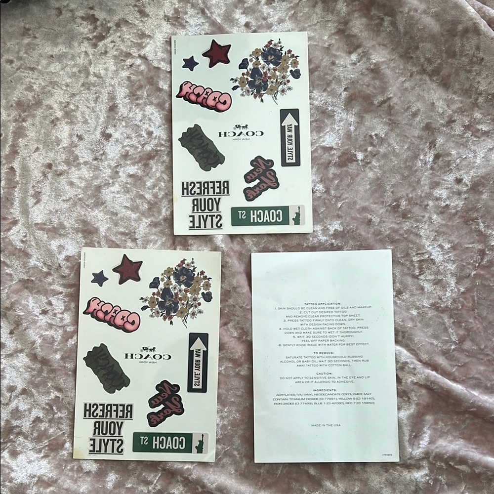 Coach Floral and Star Sticker Set